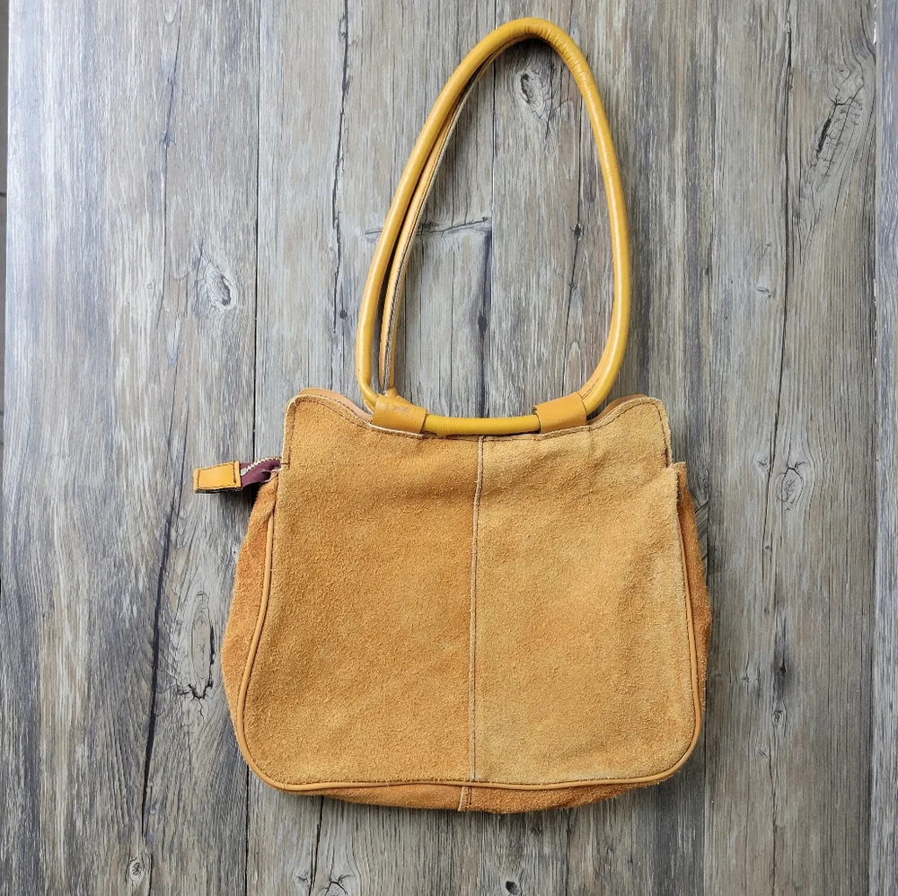 Born Concept Suede Tan Shoulder Bag Boho WesternCore